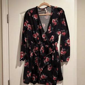 Floral Black Dress